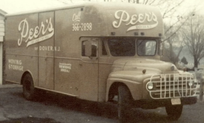 Peers of Dover moving truck in the early 1970s with the same 366-2898 phone number used today